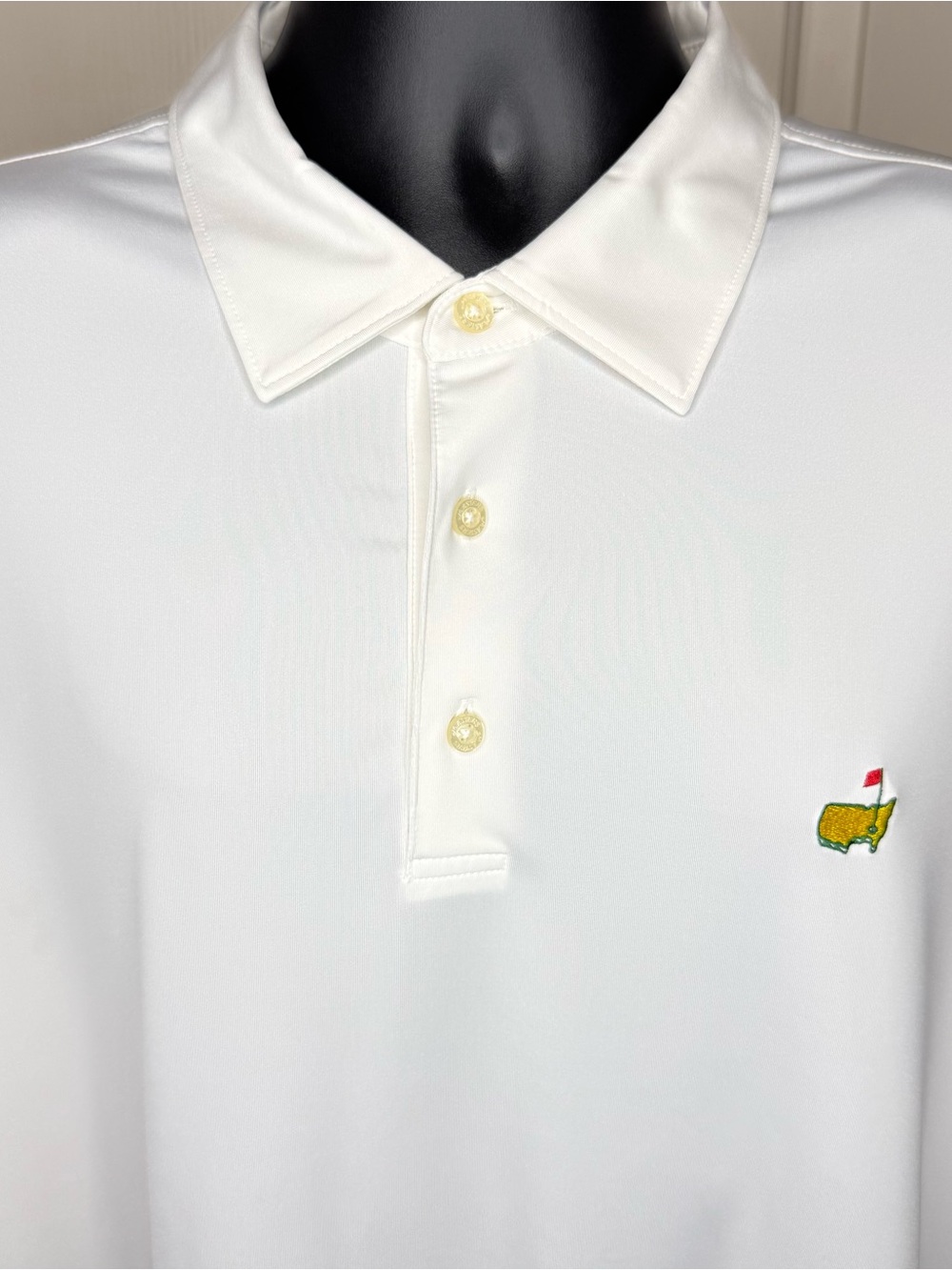 MASTERS TECH NWOT Ivory White Mens XXL Polo Shirt W/Green & Red Embroidered Logo